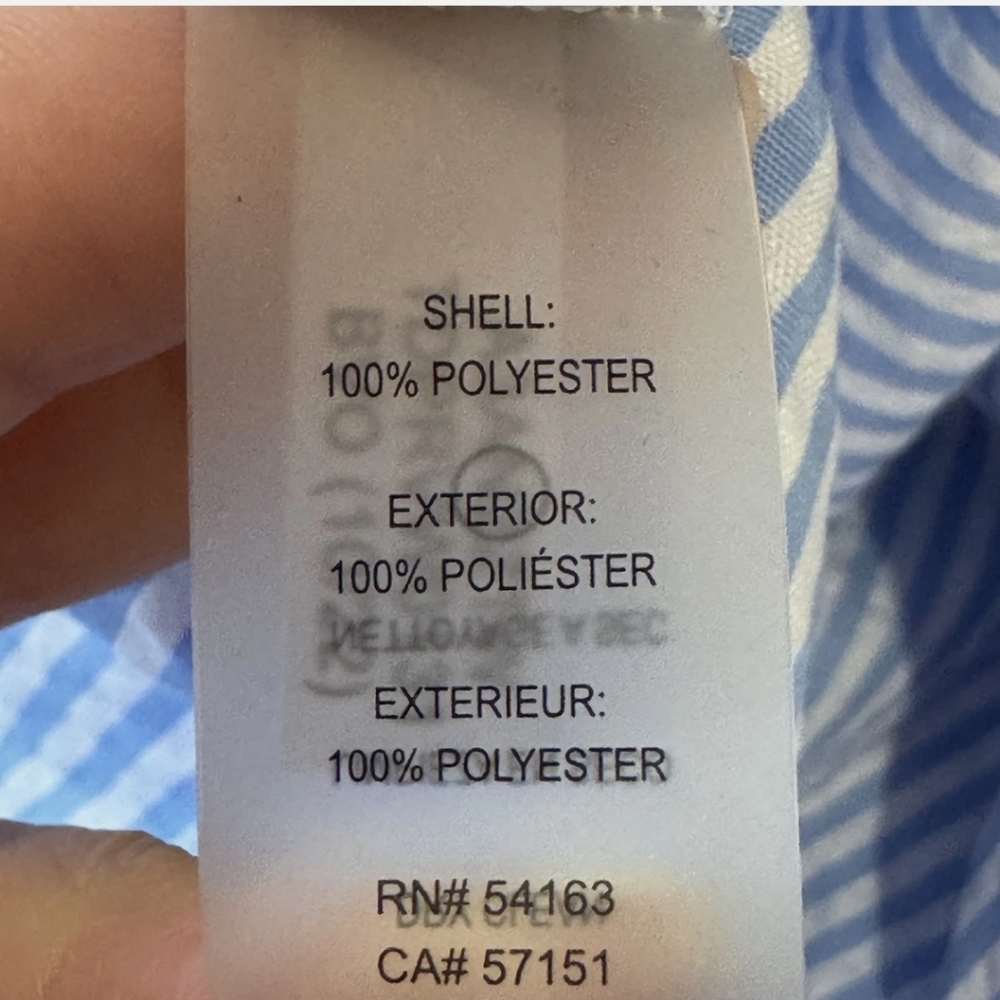 NWOT Tommy Hilfiger Light Blue Striped Seersucker Midi Dress - Picture 4 of 8